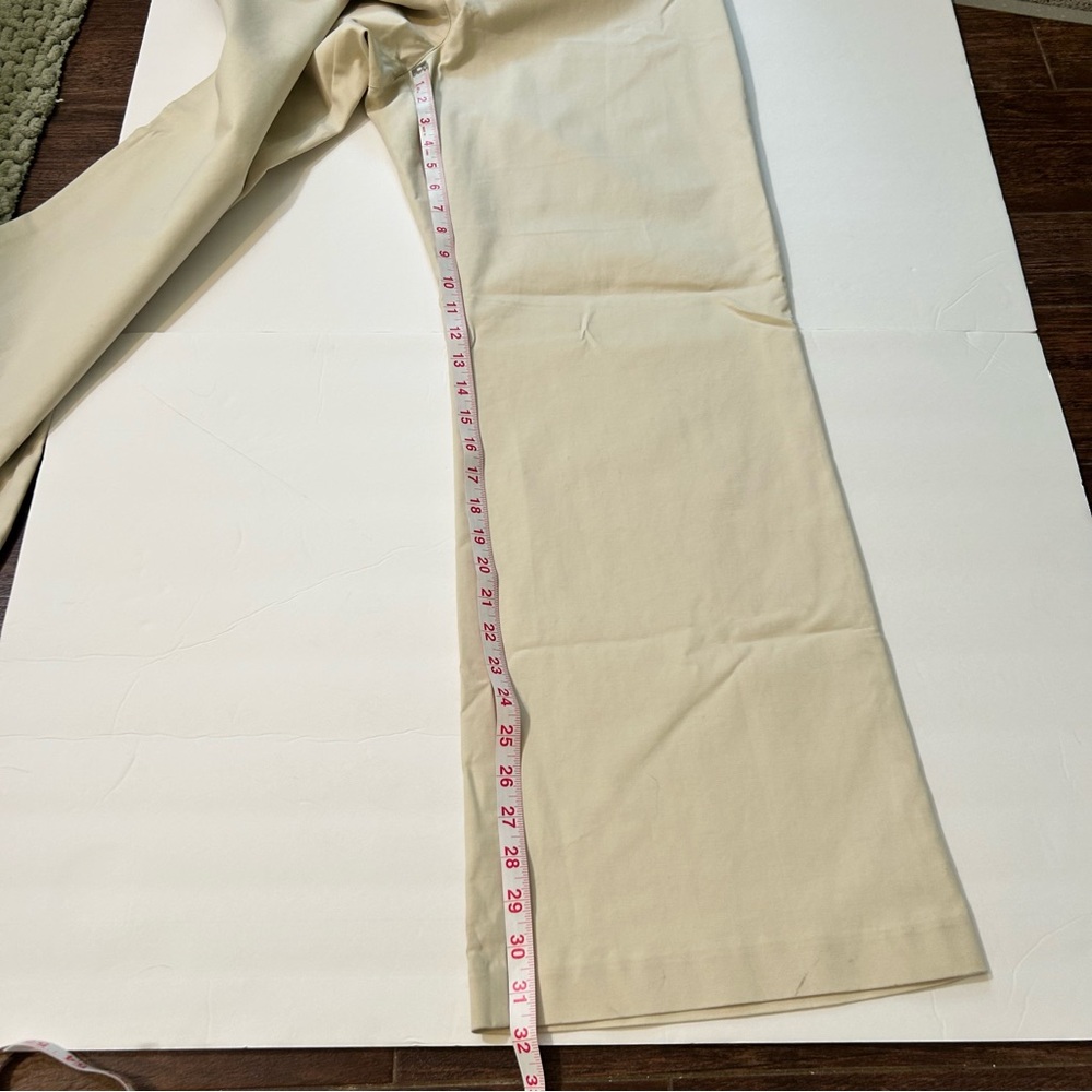 Chico’s light tan beige cotton stretch wide leg chino pants 2.5 size 14 - Picture 11 of 11
